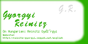 gyorgyi reinitz business card